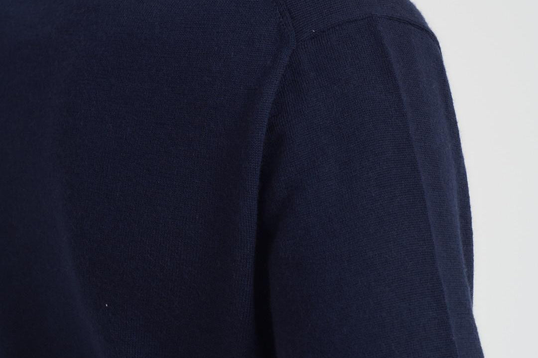 Maglia uomo in lana con colletto polo blu 710941104 001 RALPH LAUREN 