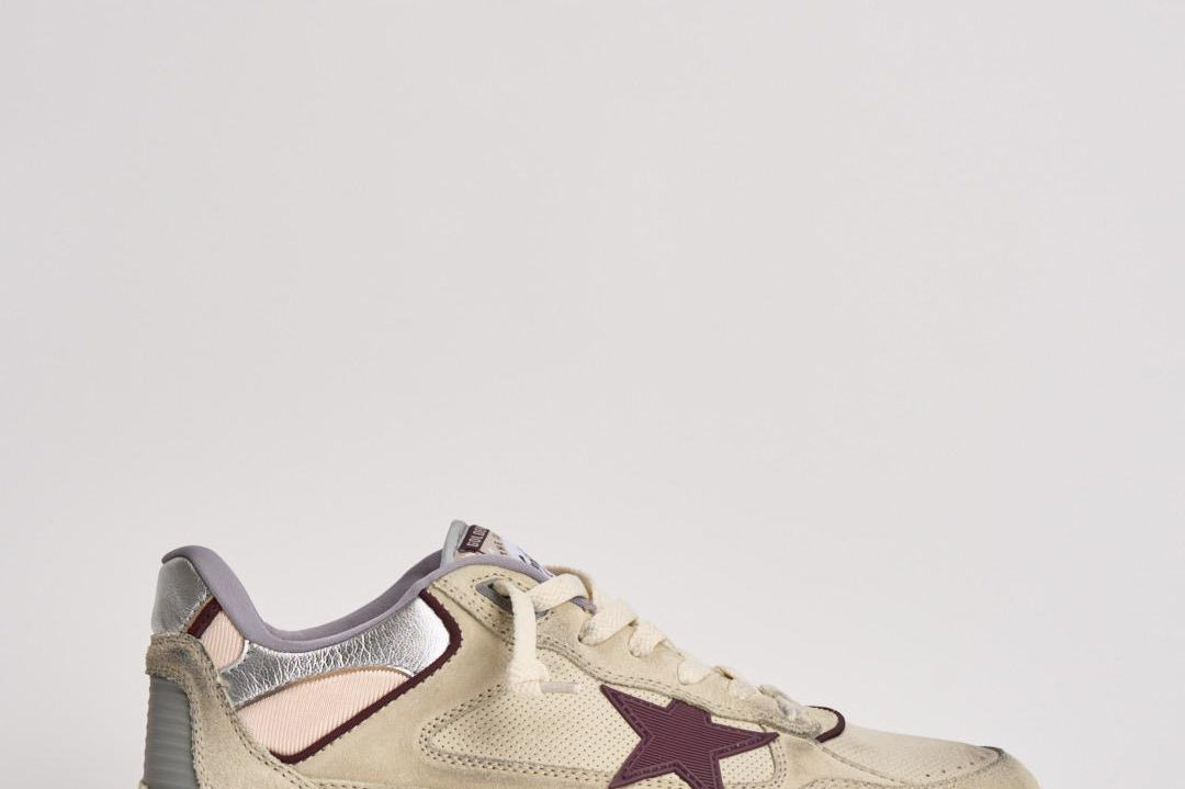 Sneakers uomo Forty2 crema e viola GMF00630 F00795815484 GOLDEN GOOSE 