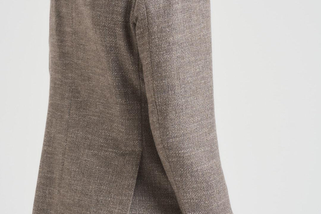 Giacca uomo doppiopetto in lana tortora 1SMC20K C90044T1250 TAGLIATORE 