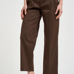 Pantalone donna dritto marrone SERENA CROP UB1465XBROWN BERWICH 