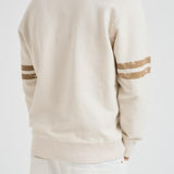 Felpa uomo girocollo panna e oro GMP01223 P00213511616 GOLDEN GOOSE 