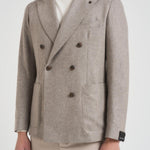 Giacca uomo doppiopetto in lana grigia 1SMC20K 070039T3042 TAGLIATORE 