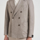 Giacca uomo doppiopetto in lana grigia 1SMC20K 070039T3042 TAGLIATORE 
