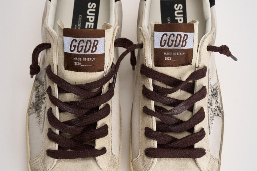 Sneakers donna Super-Star panna e marrone GWF00101 F00874612526 GOLDEN GOOSE 