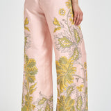 Pantalone donna fantasia floreale rosa TRO0026 PI01 LA DOUBLE J. 