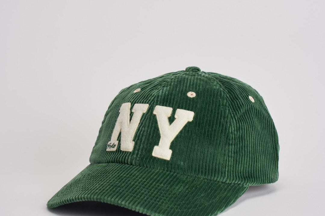 Cappello uomo baseball verde a costine NY 710979197 002 RALPH LAUREN 