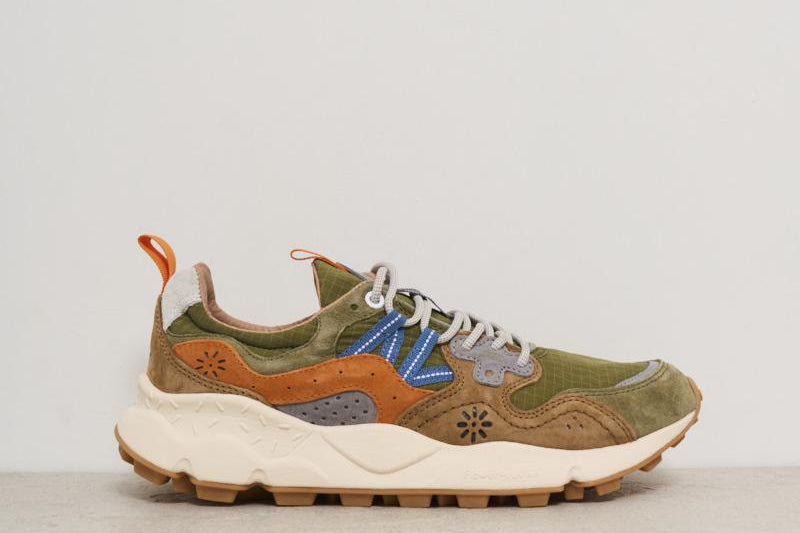 Sneakers uomo Yamano 3 verde 1F06 MILITAREBROWN FLOWER MOUNTAIN 