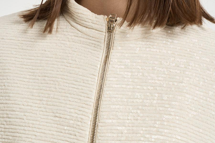 Giacca donna micropaillettes avorio GI000385D 12862S1200 HERNO 