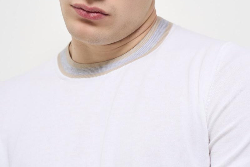 T-shirt uomo girocollo bianca 57135 20671002 GRAN SASSO 