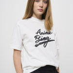 T-shirt donna bianca in cotone Jaylin 10524 IVY1 ANINE BING 