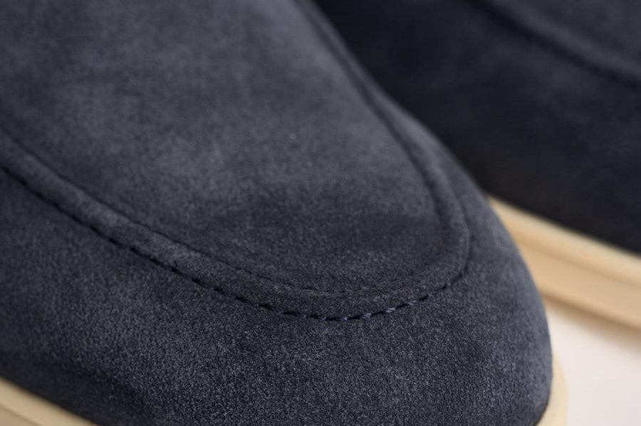 Mocassino uomo in suede blu 3413 VISONEB15 DOUCAL'S 