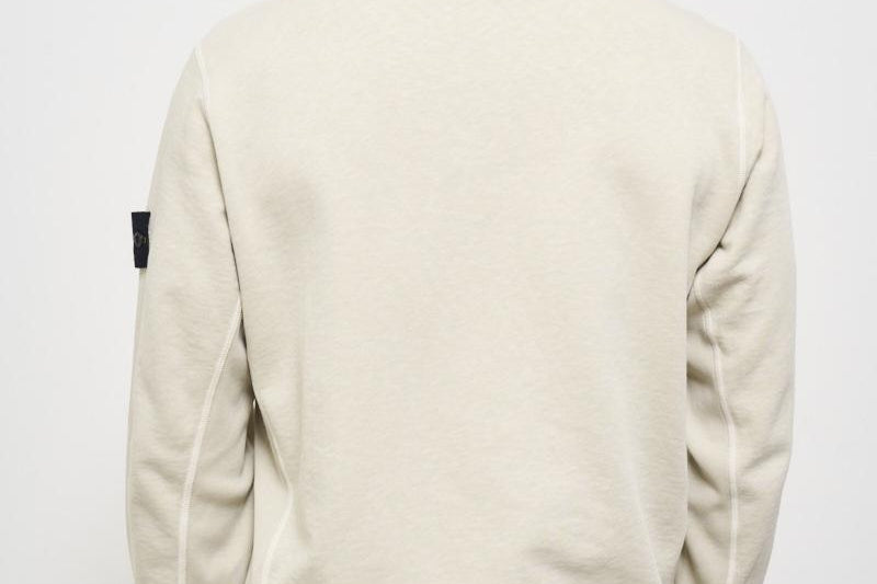 Felpa uomo girocollo avorio 6100020 S0060V0195 STONE ISLAND 