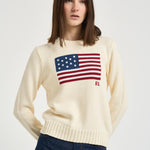 Maglia donna in cotone panna 211896939 002 RALPH LAUREN 