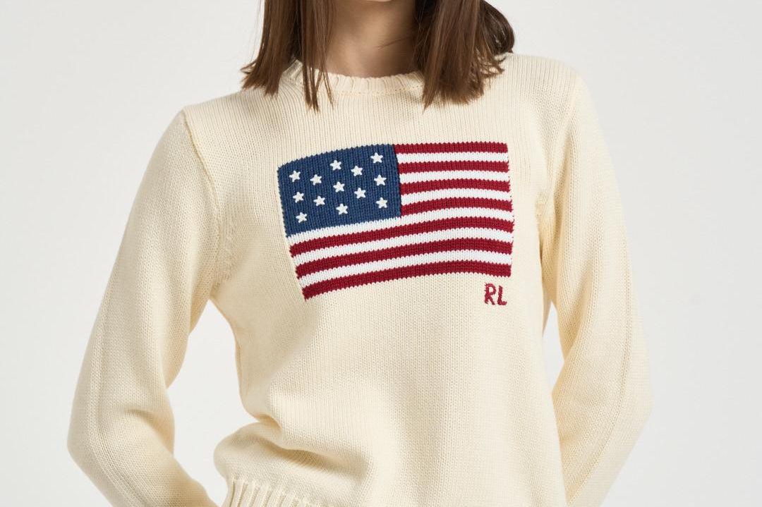 Maglia donna in cotone panna 211896939 002 RALPH LAUREN 