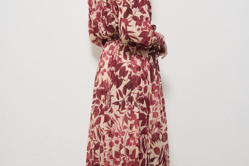 Abito donna lungo floreale in voile 13631 IACCA2586 FORTE FORTE 