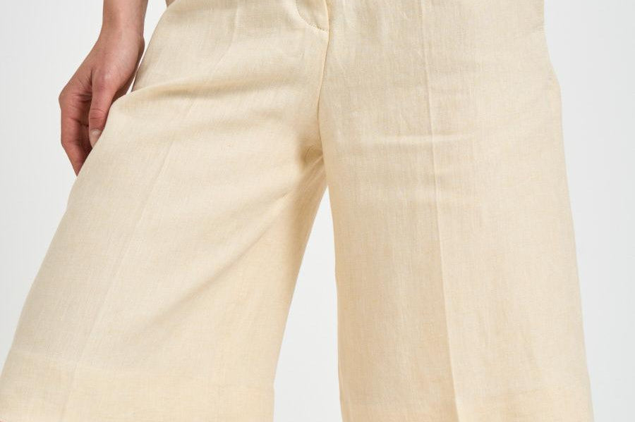 Bermuda donna in lino panna 171954 D7058304 INCOTEX 