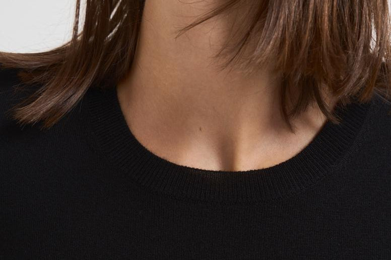 Abito donna lungo con spacco nero D550909 LIME013NERO P.a.r.o.s.h. 