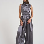 Pantaloni a palazzo donna 325FW3703S SMOKE GRAY DANAME 
