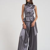 Pantaloni a palazzo donna 325FW3703S SMOKE GRAY DANAME 