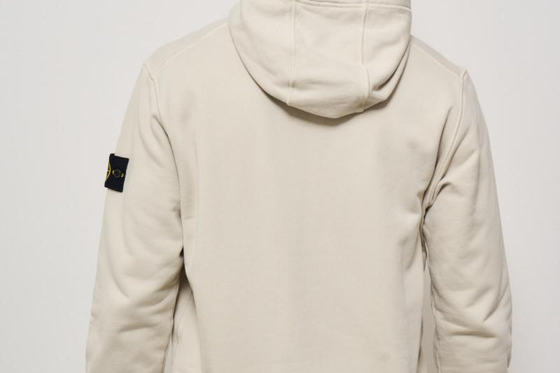 Felpa uomo panna con cappuccio 6100045 S0051V0095 STONE ISLAND 
