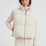 Piumino smanicato in velluto panna PI00157DR 1985 HERNO 