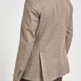 Giacca uomo in misto cotone e lino tortora SERENIOLD R7002FANGO ACCADEMIE TESSILI 