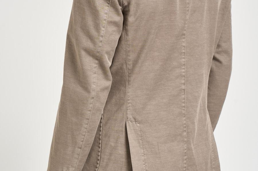 Giacca uomo in misto cotone e lino tortora SERENIOLD R7002FANGO ACCADEMIE TESSILI 