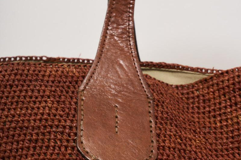 Borsa donna Tokyo in rafia mattone TOKYO WOOD IBELIV 