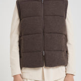 Gilet uomo a coste marrone LEEDSKNIT 13NUT MC2 SAINT BARTH 