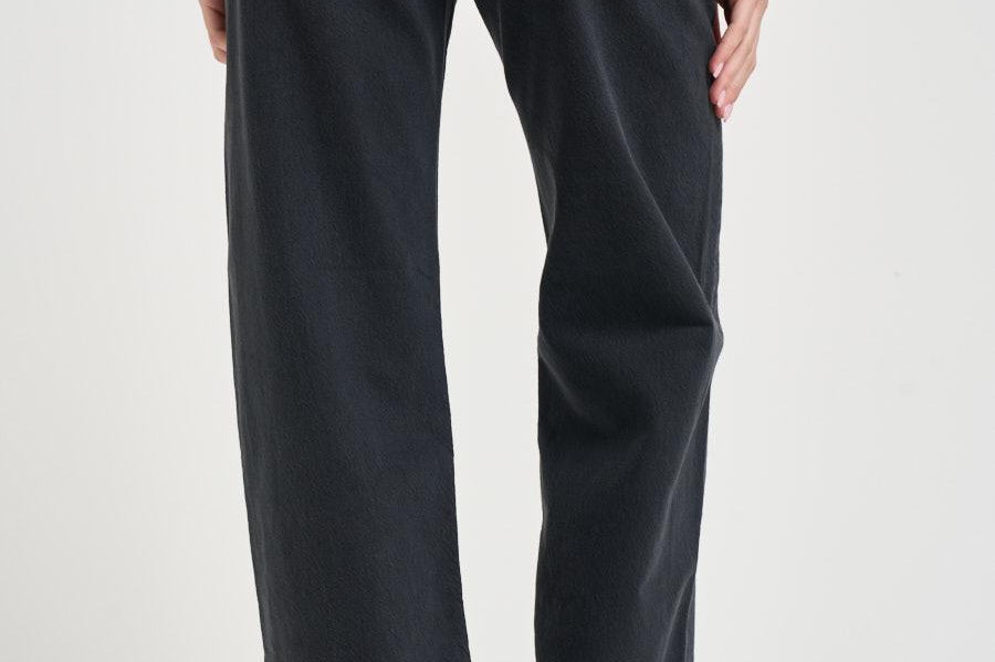 Jeans donna gamba dritta in denim nero WINNTTWILL CARBON HAIKURE 