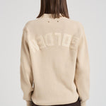Cardigan in maglia con logo GWP00950 P00197255550 GOLDEN GOOSE 