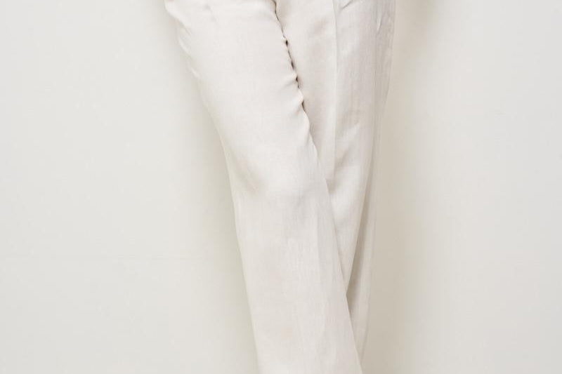 Pantalone donna bianco con pinces SIMONA LM104WHITE BERWICH 