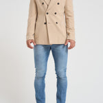 Giacca uomo doppiopetto beige CN5120 1084F CIRCOLO 1901 