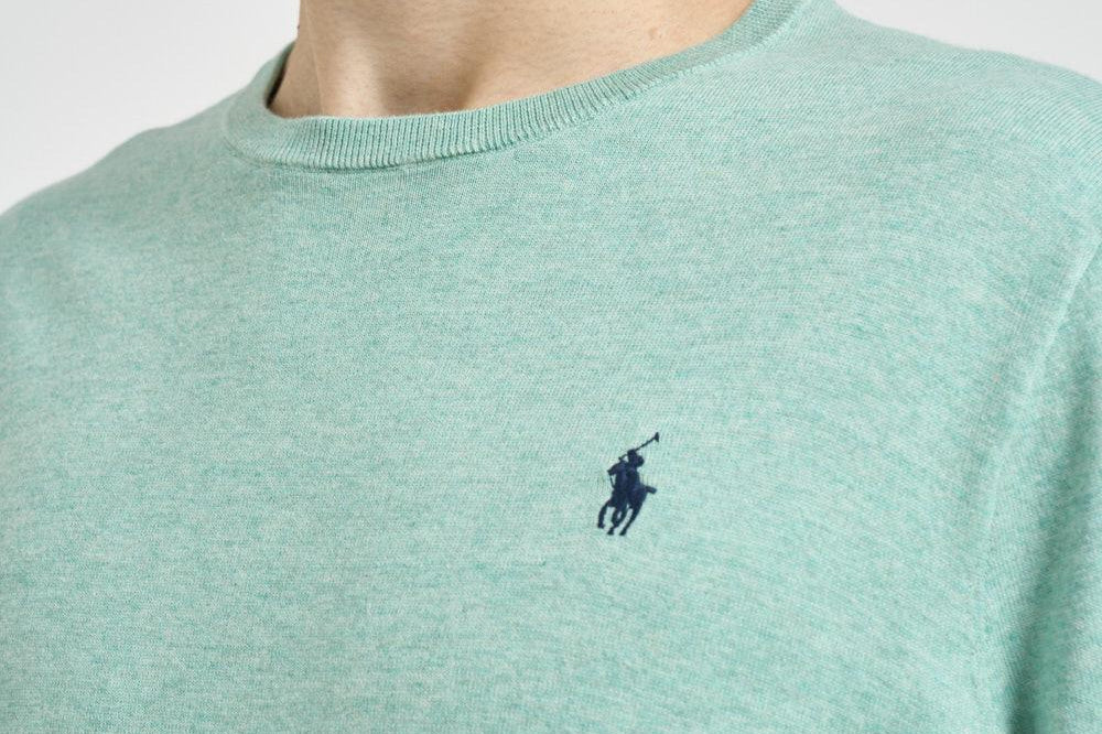 Maglia uomo girocollo verde menta 710890558 513 RALPH LAUREN 