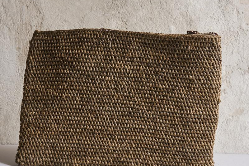 IBELIV Pochette donna Ampy in rafia AMPY DARKTEA IBELIV 