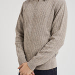 Polo uomo in maglia a righe tortora 420 EN000C940 AT.P.CO 