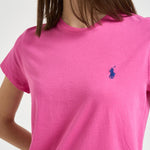 T-shirt donna girocollo rosa fuxia 211B14605 018 RALPH LAUREN 
