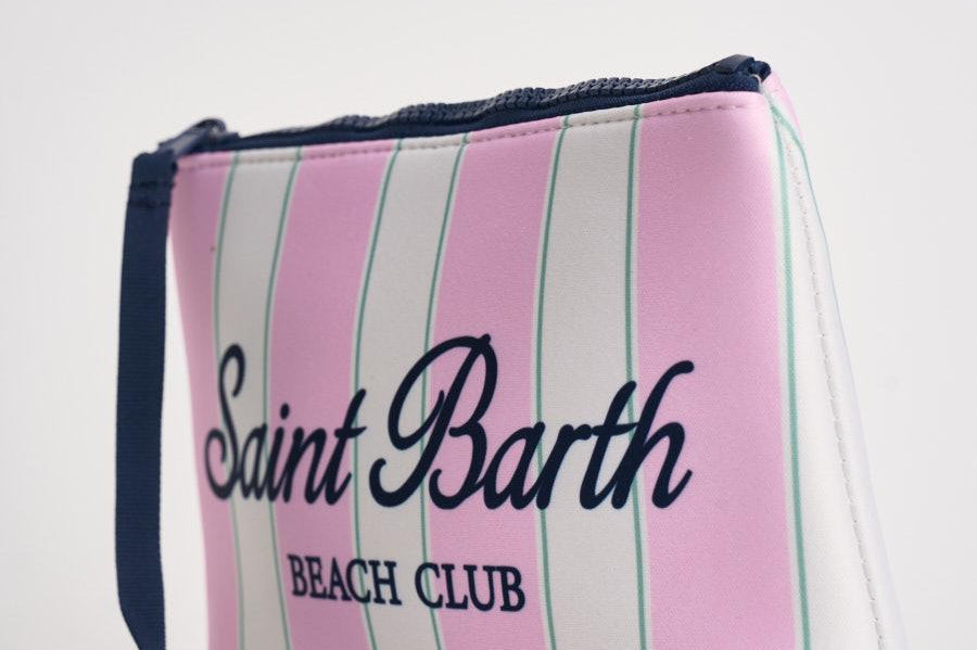 Pochette donna Aline a righe rosa e bianca ALINE 00760L MC2 SAINT BARTH 