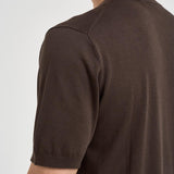 T-shirt uomo girocollo in maglia marrone 300421 170 KANGRA 