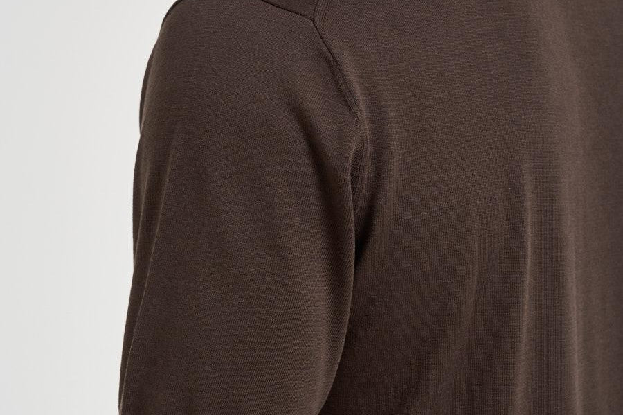 T-shirt uomo girocollo in maglia marrone 300421 170 KANGRA 