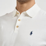Polo uomo in maglia bianca 710980682 005 RALPH LAUREN 
