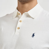 Polo uomo in maglia bianca 710980682 005 RALPH LAUREN 