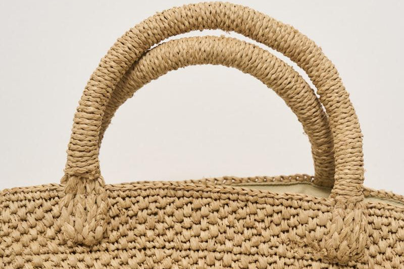 Borsa donna Ela in rafia chiara ELA TEA IBELIV 