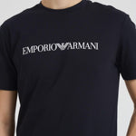 T-shirt in cotone nero<BR/> 8N1TN5 0974 EMPORIO ARMANI 