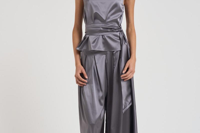 Top con fusciacca donna 725FW7709S SMOKEGRAY DANAME 