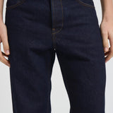 Jeans uomo wide leg in denim scuro GIACOMO 1D028 TELA GENOVA 