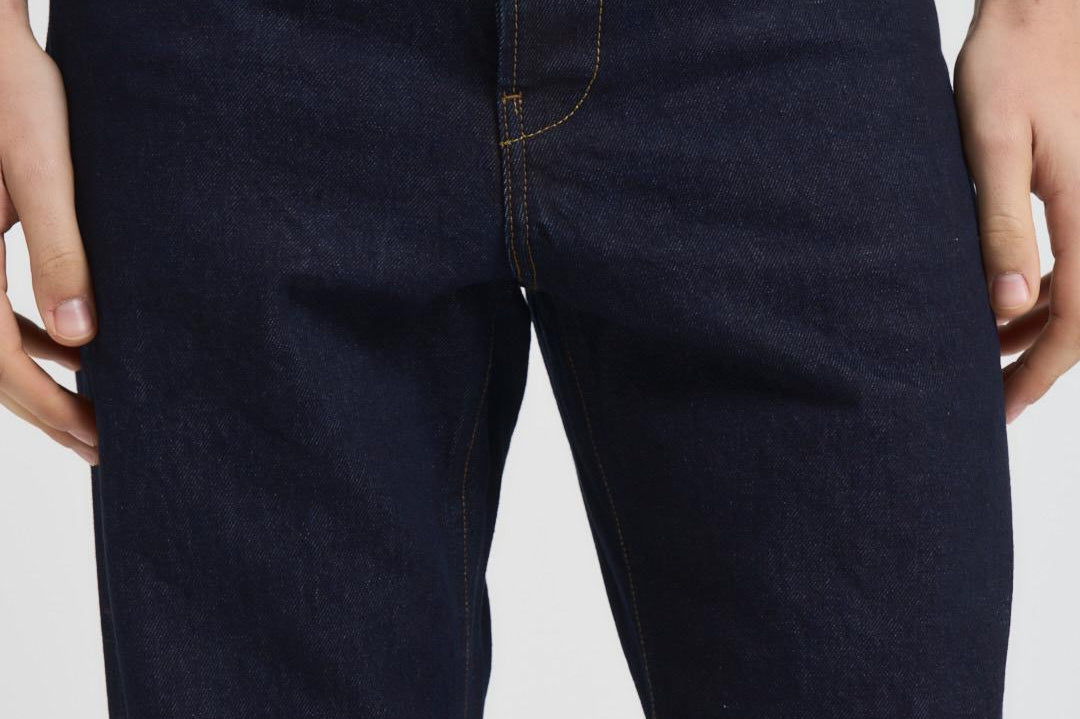 Jeans uomo wide leg in denim scuro GIACOMO 1D028 TELA GENOVA 