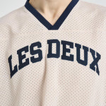 T-shirt uomo in tessuto traforato panna 1001449 EGGNOGWHITE LES DEUX 