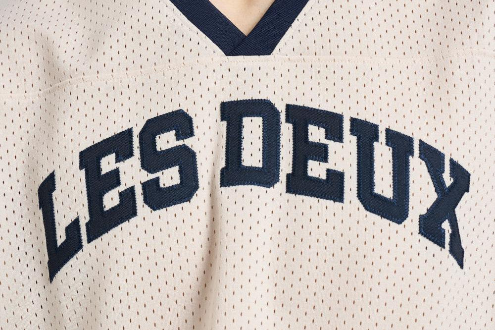 T-shirt uomo in tessuto traforato panna 1001449 EGGNOGWHITE LES DEUX 