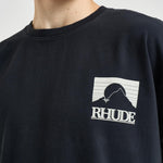 T-shirt uomo girocollo nera TT07012 3167BLACK RHUDE 